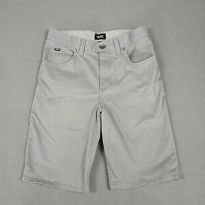 Vans Shorts Kids Boys Bermuda Size 10 Gray Flat Front Casual Skateboard Classic